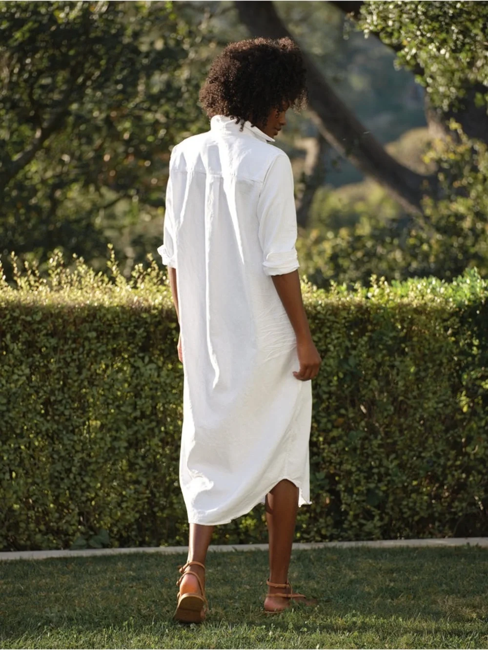 FRANK & EILEEN Rory White Maxi Shirtdress S - Picture 2 of 7